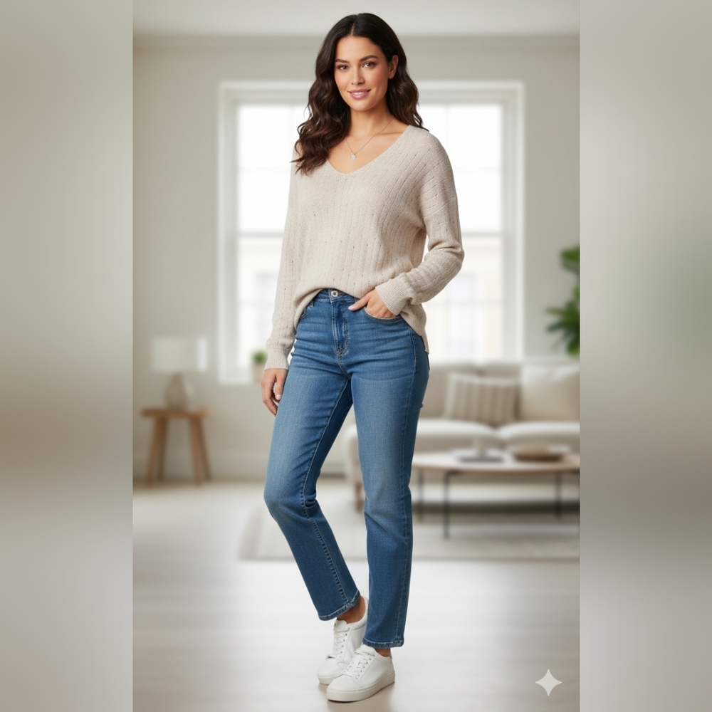 J MCLAUGHLIN WOMEN'S V NECK SWEATER SIZE XSMALL